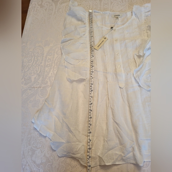 Max Studio White Ruffle Blouse - Picture 13 of 15